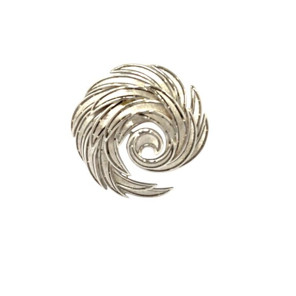 Trifari Vintage Swirl Brooch Pin 2 Inches Collectable - Picture 2 of 8